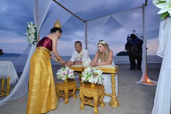Krabi Beach Elephant Wedding