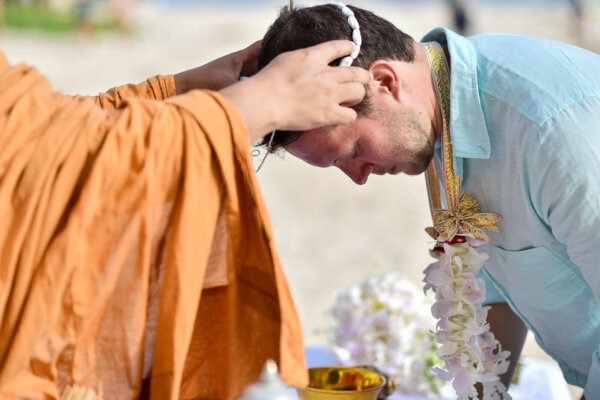 Buddhist Monks Blessing / Wedding + Elephant @ Beach